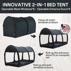 LEEDOR Bed Tent Dream Tents Bed Canopy Shelter Cabin Indoor Privacy Warm Breathable Pop Up Twin/Full/Queen for Kids and Adult Patent Pending(Mattress Not Included)