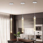 1-Light Modern Crystal Pendant Lighting LED Dimmable Pendant Light Kitchen Island Dining Room