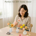 DomeStar 16PCS Glass Bud Vases Set for Bouquet, Small Clear Cylinder Vases for Table Centerpieces Wedding Home DIY