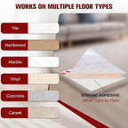 Carpet Tape Double Sided, Heavy Duty Rug Tape for Hardwood Floors, Non-Slip Carpet Adhesive Tape for Area Rugs, Strong Grip, No Residue