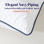 Cosybay Goose Feather and Down Bed Pillow, Premium Medium White Pillow Inserts for Sleeping, Luxury Bedding Pillows for Side and Back Sleepers, Queen Size, 20x36 Inches, 1 Pack