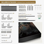 SIGNWIN 46"x72" Extra Large Framed Wall Art Silhouetted Trees at Dusk, Dramatic Forest and Cloudscape for Home Living Room Bedroom Decor (Frame Assembly Required)