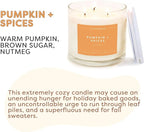 Calyan Wax Co. 3 Wick Candle, Pumpkin + Spice Scented Candle, 43 Hour Burn Time, 3 Wick Soy Candles, Non Toxic & Vegan Soy Wax, Glass Jar Holiday Scented Candles, 14.9oz