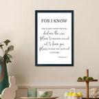 LuZhiQiang Jeremiah 29 11 Wall Art 16"×11" For I Know The Plans I Have for You Sign Wood Framed Wall Decor Hanging (Black)