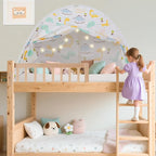 Twin Bed Tent for Kids, Twin Size Bed Canopy with Star Lights, Privacy Space Blackout Sleeping Tents, Indoor Breathable Portable Toddler Bed Tent for Boys and Girls, Dinosaur