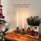 Candlestick Holders 6 PCS Short Metal Taper Candle Holders, KSWING Black Candle Stick Holders Set, Perfect for Table Centerpiece Mantel Party Wedding Christmas Home Decor, Set of 6