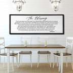 The Blessing Christian Song Lyrics Wall Decor Art 24"X10" Quote Christian Bible Verse Religious Scripture Wall Sign (Black)