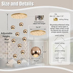 10-Light LED Staircase Gold Chandelier Crystal Ceiling Lights Large Chandeliers for High Ceilings, Entryway Modern Lighting Fixture Villas and Stairs