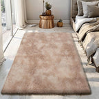Fluffy Rug Shaggy Area Rug, Mottling Beige 3x5 Area Rugs for Bedroom, Small Bedside Rug, Soft Fluffy Shaggy Entryway Throw Rugs for Living Room Bedroom Kids Room Home Decor