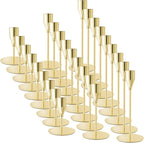 Gold Taper Candle Holders for Wedding Table Centerpiece,Tall Taper Candlestick Holders Bulk Set of 27,Metal Candle Stick Holder for Table or Mantel Centerpiece,Dinning,Festival,Party Home Decor