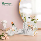 Glass Bud Vases Set of 12, Hewory Cute Clear Small Vases Handmade, Mini Glass Flower Vase for Floral Arrangement, Tiny Centerpiece for Wedding Party Events Home Office Table Decor (Not Include Flower)
