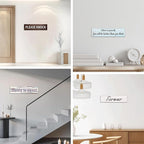 CHAOSETKEN Custom Text Sign Wall Art Personalized Family Quote Wall Decor Family Sign Canvas Prints Customized Wood Text Quote Pictures Rustic Farmhouse Decor Framed (24L x 6W)