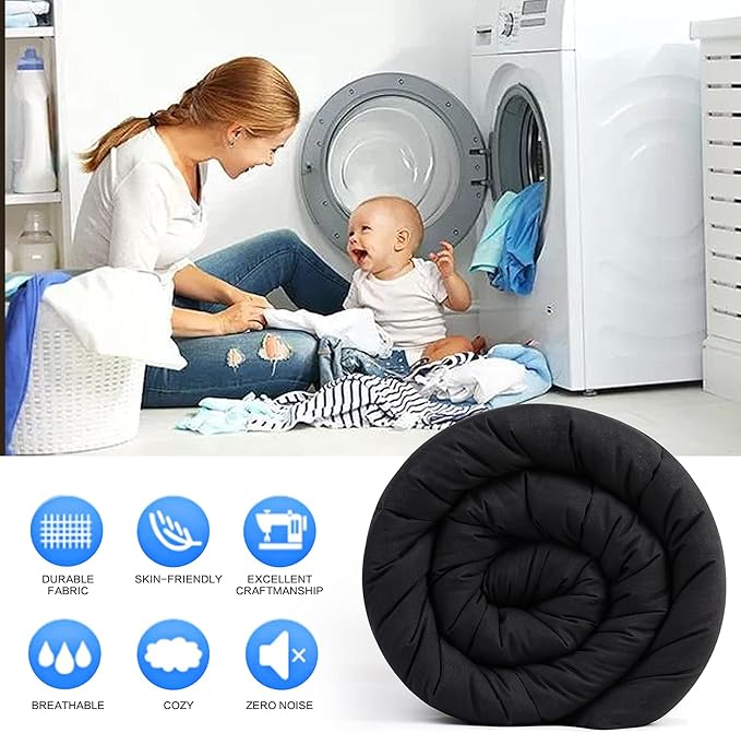 EASELAND Twin Size Down Alternative Comforter - Quilted Duvet Insert for All Seasons, Soft Lightweight with Corner Tabs, Summer Winter Warm Bedding, Black 64×88 Inches