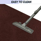 Custom Size Backed Non-Slip Area Rugs Runner, Easy Clean, Waterproof Runner Rugs for Hallway Entryway, Kitchen, Laundry, 2FT x 24FT, Brown