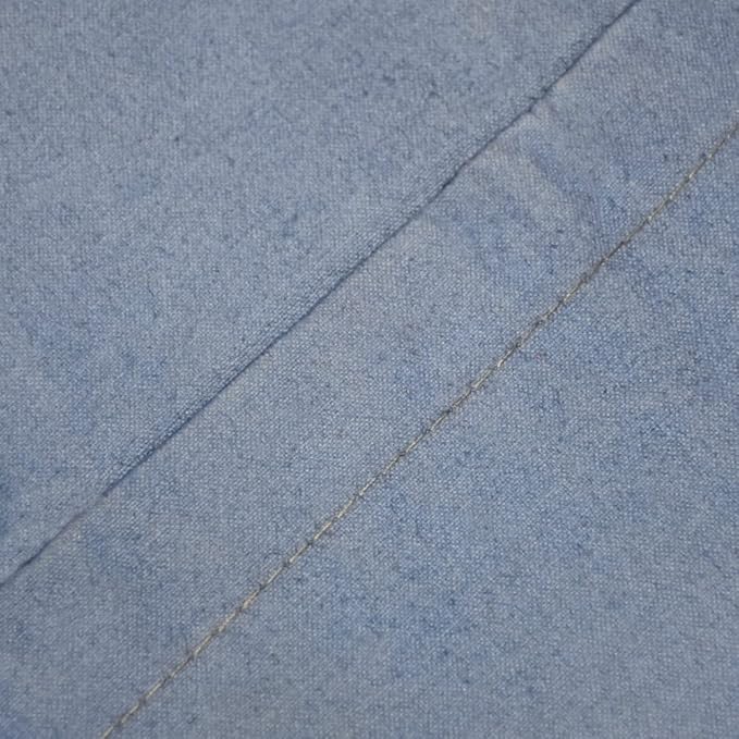 Round Shaped Goat Leather Handmade Eco-Friendly Blue Pouf - Round Shape Pouf, 14" x 14"x 14", Plain Solid Pouf, Goat Leather Pouf, Recycled Cotton Filled Stuffed Pouf, Leather Seating Pouf PF12