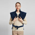 26" x 35" Flannel Neck&Shoulder&Back Heating Pad with 12 Temperature Settings&Countdown Timer, Pain Relief for Back/Neck/Shoulders/Menstrual Pain, Christmas Gifts for Women Men Mom Dad(Navy Blue)