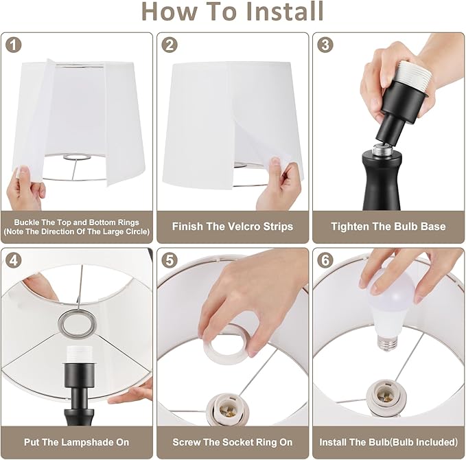 Seealle Single Modern Table Lamp - Touch Bedside Lamp for Nightstand with USB C+A,3-Way Dimmable Black Nightstand Lamp for Living Room Bedroom End Table(Bulb Included)