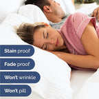 Cal King Size 4 Piece Sheet Set - Comfy Breathable & Cooling Bed Sheets Set - Hotel Luxury Bedding for Women, Men, Kids, Teens, Boys & Girls - Deep Pockets, Ultra-Soft, Wrinkle Free - Oeko-Tex - White