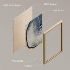 SIGNWIN Framed Blue & White Overexposed Wood Tree Ring Wall Art, Set of 4 Nature Wildernes Wall Decor Prints, Minimalism Wall Décor for Living Room, Bedroom - 11"x14" Natural