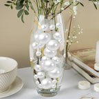 100PCS White Faux Pearls Beads for Centerpiece Vases, Vase Filler Faux Pearls, No Holes Filler Beads for Party Anniversary Birthday Wedding Table Decor, 14/20/30mm