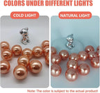 200 PCS Rose Gold Vase Fillers, Pearls Bead for Centerpieces Vases, 10/14/20 MM No Hole Beads, Fake Pearls for Wedding Birthday Anniversary Theme Party Table Centerpieces Decor