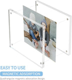 Acrylic Mini Frames 2x2, 3 Pack, Small Frame 2x2 for Tickets, Clear Picture Frame Small Tips Holder