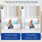 Magnetic Photo Frame 6×8Inch - 2Pack Acrylic Scalloped Glass Frames, 12+12mm Thick Double-Sided Design.Clear Picture Frame with Thick Block | Trendy Home Gift Set (2 Pack, 6×8)