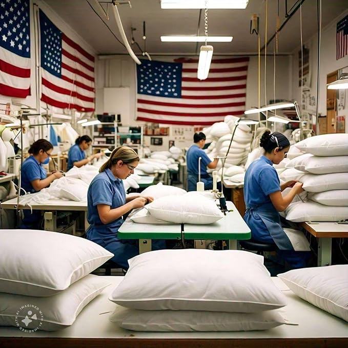 East Coast Bedding Balanced Dream 50/50 Goose Feather Down Queen Pillows 20x30 Inch Medium Support with 100% Cotton Shell – 2 Pack