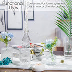 Glass Bud Vases Set of 12, Small Vases for Centerpieces, Vintage Mini Vases for Wedding Decor, Clear Glass Bud Vase in Bulk, Office and Home Table Flower Décor