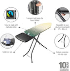 Brabantia - Ironing Board C - Extra Large Steam Unit Holder - Adjustable in Height - Non-Slip Rubber Feet - 100% Fair Trade Cotton Cover with Foam Layer - Foldable XL Unit - New Dawn - 49 x 18 inches