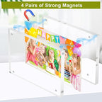 5x7 Acrylic Picture Frame 10 Pack, Clear Picture Frames Double Sided Magnetic Acrylic Frames Freestanding Photo Block Frame Desktop Display Floating Frameless Frame Stand
