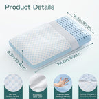 Memory Foam Bed Pillow for Pressure Relief - Memory Foam Neck Pillow with Removable Cooling & Soft Cover – Two-Sided, Contour Orthopedic Bed Pillow for Side Back Stomach Sleeper