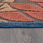 Beverly Rug Outdoor Rug 8x10 Modern Floral Tropical Area Rugs for Indoor and Outdoor Patio Easy to Clean Non Shedding Living Room Porch Garden Washable Outside Carpet (8 x 10 Brown)