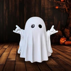 Halloween Ghost Figurine, Resin Cute Finger Ghost Statue, Funny Decor for Halloween Decorations Desk Indoor and Porch Spooky Home Decor
