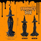 16'' Cracker Barrel Witch Statue, Halloween Witch Statue, Gothic Halloween Resin Figurine, Retro Magician Decor, Dark Fantasy Ornamen, Nib Festival Collectible