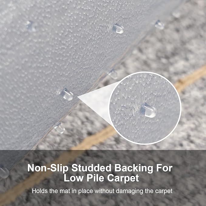 Heavy Duty Chair Mat for Carpet,36"x48",2.2mm,Office Floor Mat for Carpeted Floors,Under Desk Mat for Low Pile Carpet,Mat for Office Chair on Carpet