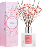 Airkeep Reed Diffuser Set, 3.38 fl oz (100 ml) - Cherry Blossom Almond Oil Diffusers with 8 Reed Sticks, Home Fragrance Reed Diffuser for Bathroom Shelf Decor