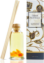Urban Naturals Sensual Amber Blossoms Reed Diffuser Set | Made with Essential Oils & Real Botanicals | Sweet Amber, Night Blooming Jasmine, Sandalwood, Bergamot, Vanilla & Musk | Made in The USA