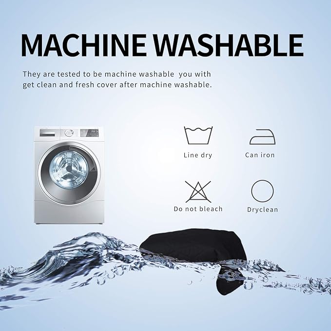 Easy-Going L Shape Sofa Slipcover - Reversible Sectional Couch Cover - Furniture Protector for Pets & Kids (Small, Black/Black)