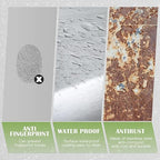 60 Liter Trash Can Soft-Close, Smude Resistant Trash Can with Foot Pedal-Brushed Stainless Steel and Two Independent Drums Waste Bin for Home, Kitchen, Office, Bathroom