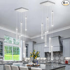 Modern Crystal Pendant Lights for Kitchen Island Mini Chandelier LED Dimmable Ceiling Handing Lighting for Dining Room Corridor 2700K 6000K