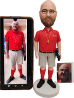 Customizing Bobblehead Figurine Personalized Sculpture Customized Photo bobblehead Doll, Birthday Gift, Gifts for mom and Friends, Corporate Gifts (One Person, 6.5 inches)