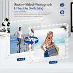 acrylic photo frame- 2Pack Scalloped Picture Frames 8×10 Inch, 15+15mm Thick BlockClear Glass Photo Frame with Thick Block | Modern Home Gift Set (2 Pack, 8X10)