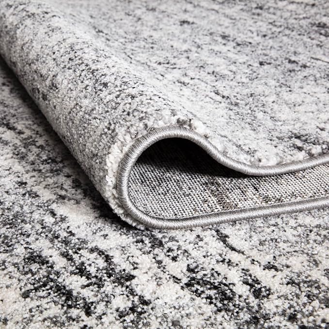 Keen Home Design Area Rugs - Non-Shedding, Thick Pile Abstract Rugs for Kitchen, Living Room, Bedroom, Dining Room, Entryway (Abstract Cream/Grey, 2'8'' x 7'7'')