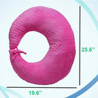 Professional Gaming Pillow for Lap; Arm Rest Pillow Gaming Lap Pillow with Crochet Support - Eliminate Pain in Gaming (Rose Red)