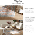 Nourison Positano Aqua 2' x 6' Area Rug Easy Clean, Non Shedding, Bed Room, Living Room, Dining Room, Kitchen (6' Runner)