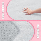 9x12 Fluffy Area Rugs for Living Room,Large White Fuzzy Shag Area Rug for Bedroom,Soft Non-Shedding Indoor Plush Carpet for Kids Bedroom Nursery Home Decor