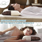 USlixury Buckwheat Pillow with Organic Pillowcase - Adjustable Buckwheat Hull Pillow, Buckwheat Pillows for Sleeping with Firm Support, Buckwheat Neck Pillow for Side Back Sleepers, 15"x19", Beige