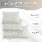 Shredded Memory Foam Pillow for Sleeping, Cooling Bed Pillows King Size, Adjustable Soft and Firm Pillows or Side, Back, Stomach Sleepers with Washable Removable Bed Pillow Cover