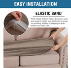 H.VERSAILTEX Velvet Stretch Individual Couch Cushion Cover Plush Cushion Slipcover for Loveseat Sofa Cushion Furniture Protector Seat Cushion Sofa Cover (1 Piece Sofa Cushion Cover, Mocha)